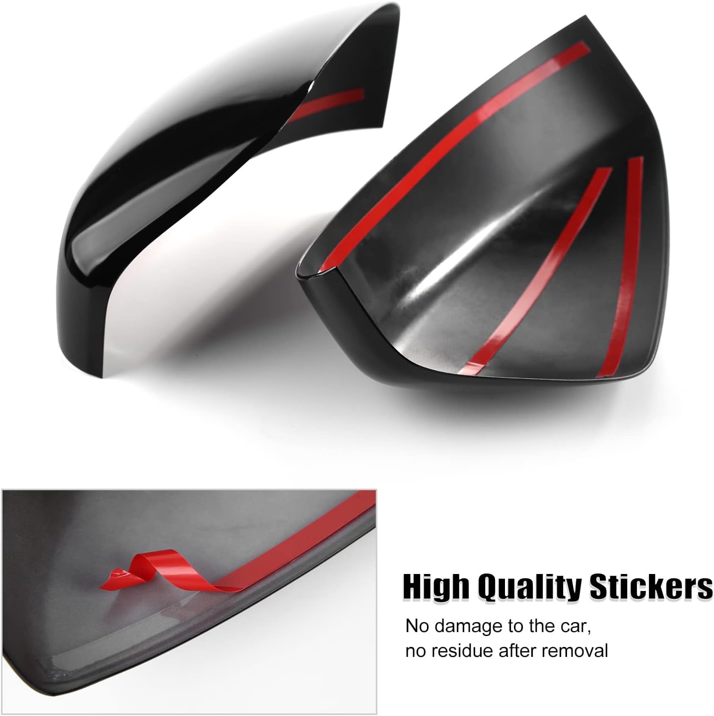 Compatible with Mazda CX-5 Accessories 2025 2024 2023 2022 2021 2020 2019 2018 2017 Sporty Car Exterior Door Side Window Rearview Mirror Cover Trims Cap Protector -Black