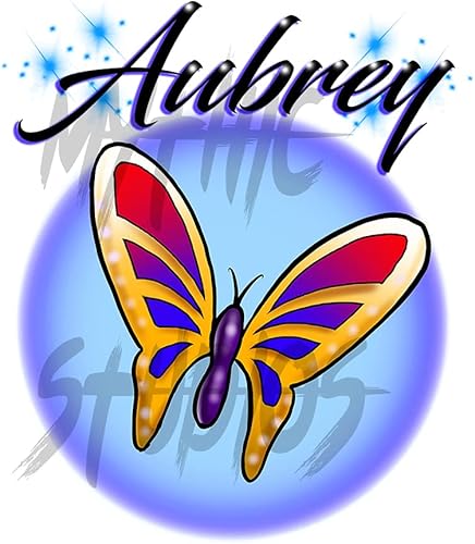 Miniatura 2 de Digitally Airbrush - Sudadera con capucha personalizada para adultos y niños, diseño de mariposa, color blanco, Blanco