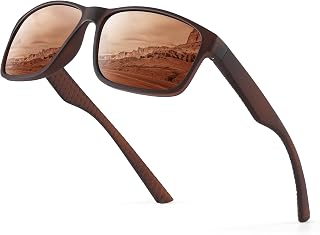 Polarized Sunglasses for Men Womens, Mens Sunglasses UV Protection, Black Square Sun Glasses Driving Fishing Golf