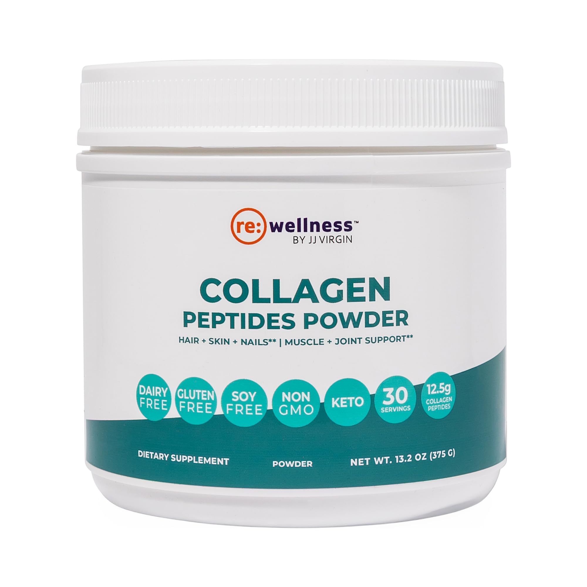 Reignite Wellnessby JJ Virgin | Collagen Peptides Powder | Collagen Peptides Powder Supplement | Hair, Skin & Nails Support | Muscle & Joint Support Supplement | 30 Servings