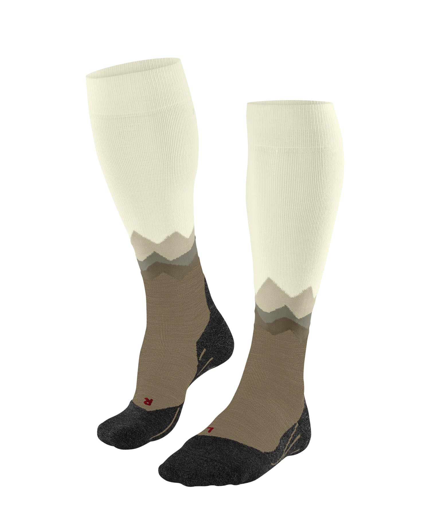 FALKE Men's TK2 Explore Long M Kh Wool Functional Yarn Thick Anti-Blister Hiking Socks 1 pair, Beige 4240, 9.5-10.5