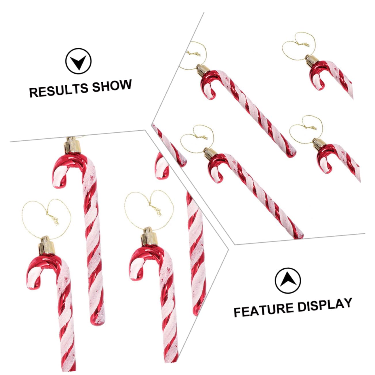 ABOOFAN 5sets Entzückende Weihnachten Baum Krücke Ornamente Festliche Hängende Weihnachten Kugeln Dekoration 6 Stücke * 5