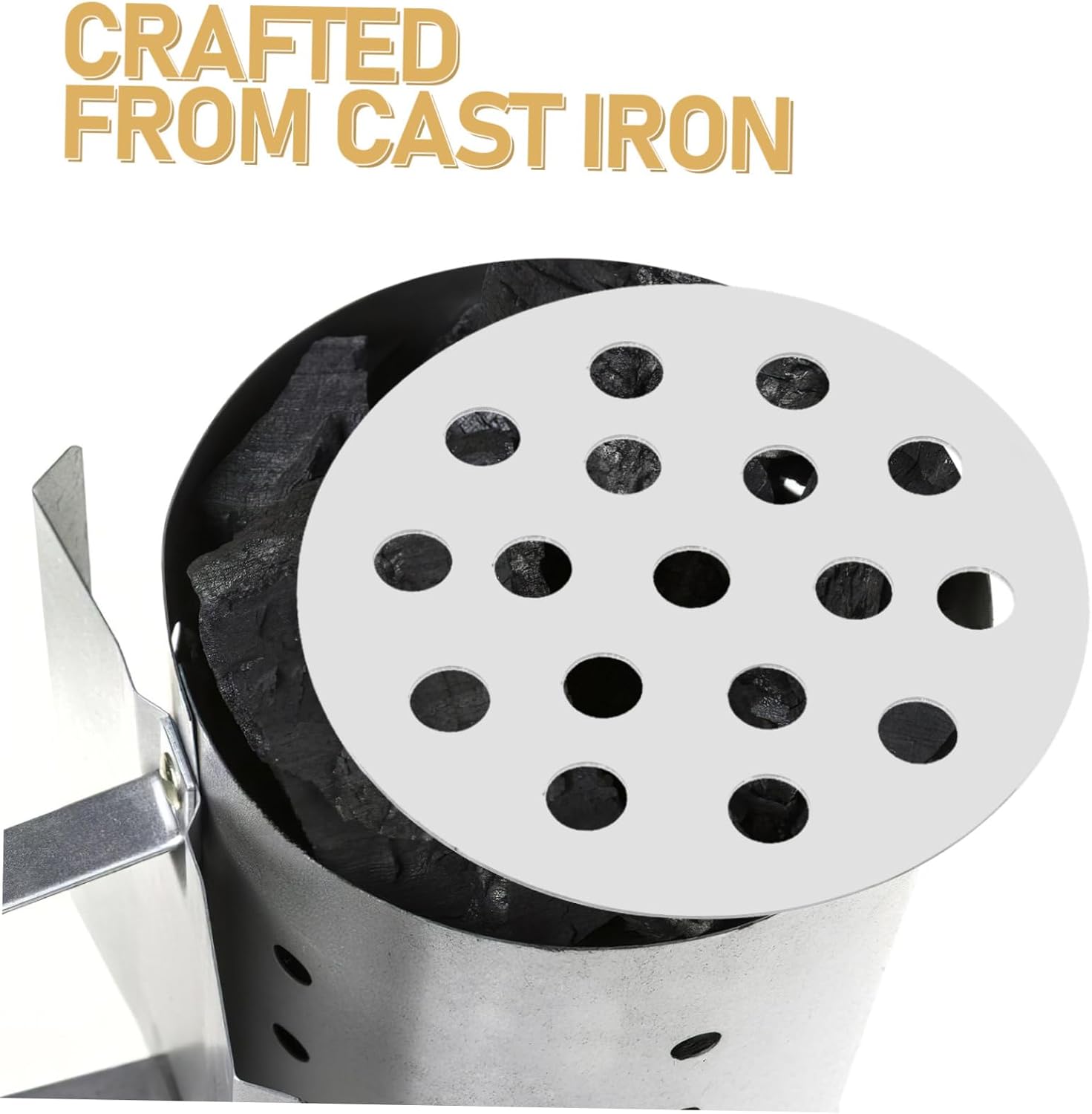 BESPORTBLE Iron Charcoal Grill Plate Replacement Fire Grate 145mm