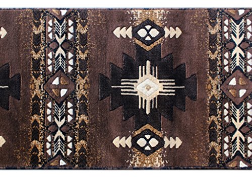 Concord Global Trading South West Runner Area Rug Design C318 Chocolate (2 Feet 4 Inch X 10 Feet 11 Inch) #TOP5