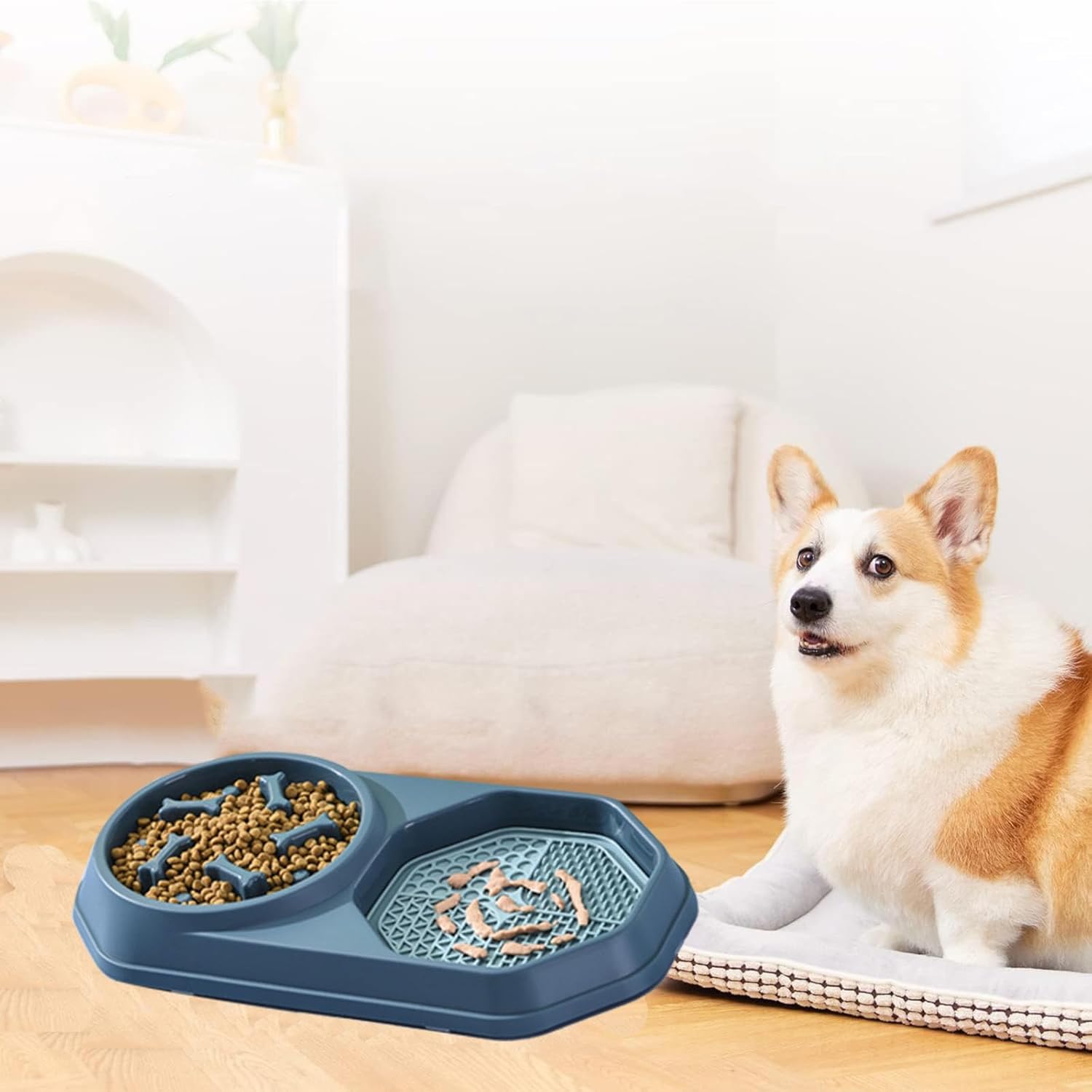 早食い防止 食器 早食い防止, 滑り止め 安全 早食い防止 小型スローフィーダー犬用ボウル, 犬 猫 小型犬 大型犬 犬 なめるパッ