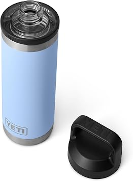 YETI Rambler 18 oz Bottle, Leakproof, Vacuum Insulated, Stainless Steel with Chug Cap, Big Sky Blue