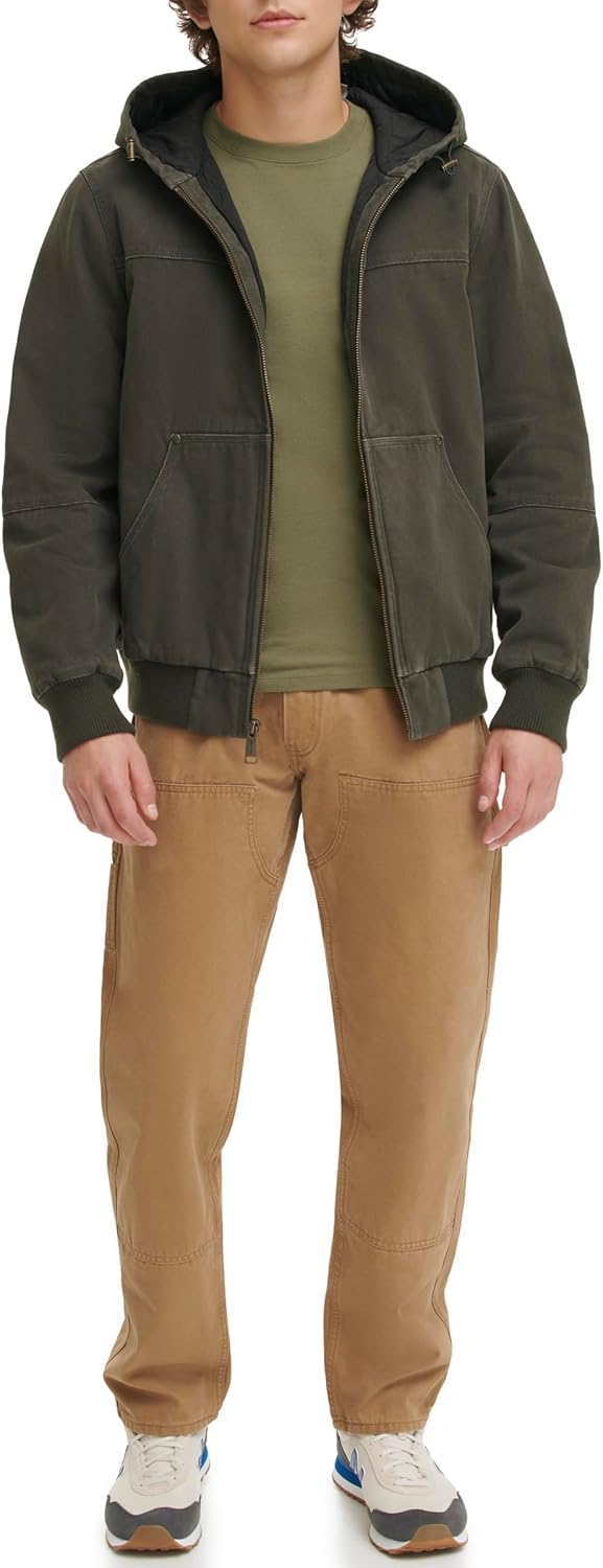 Levi's Men's Workwear Cotton Canvas Hooded Bomber Jacket (Regular & Big & Tall Sizes) - Image 2