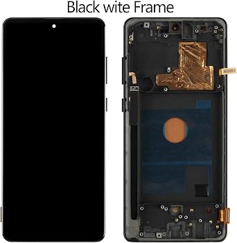 OLED for Samsung Galaxy Note 10 Lite Screen Replacement with Frame for Samsung Note 10 Lite N770F N770F/DS LCD Display Touch Screen Digitizer Assembly Repair Parts Kit (Black With Figerprint Function)