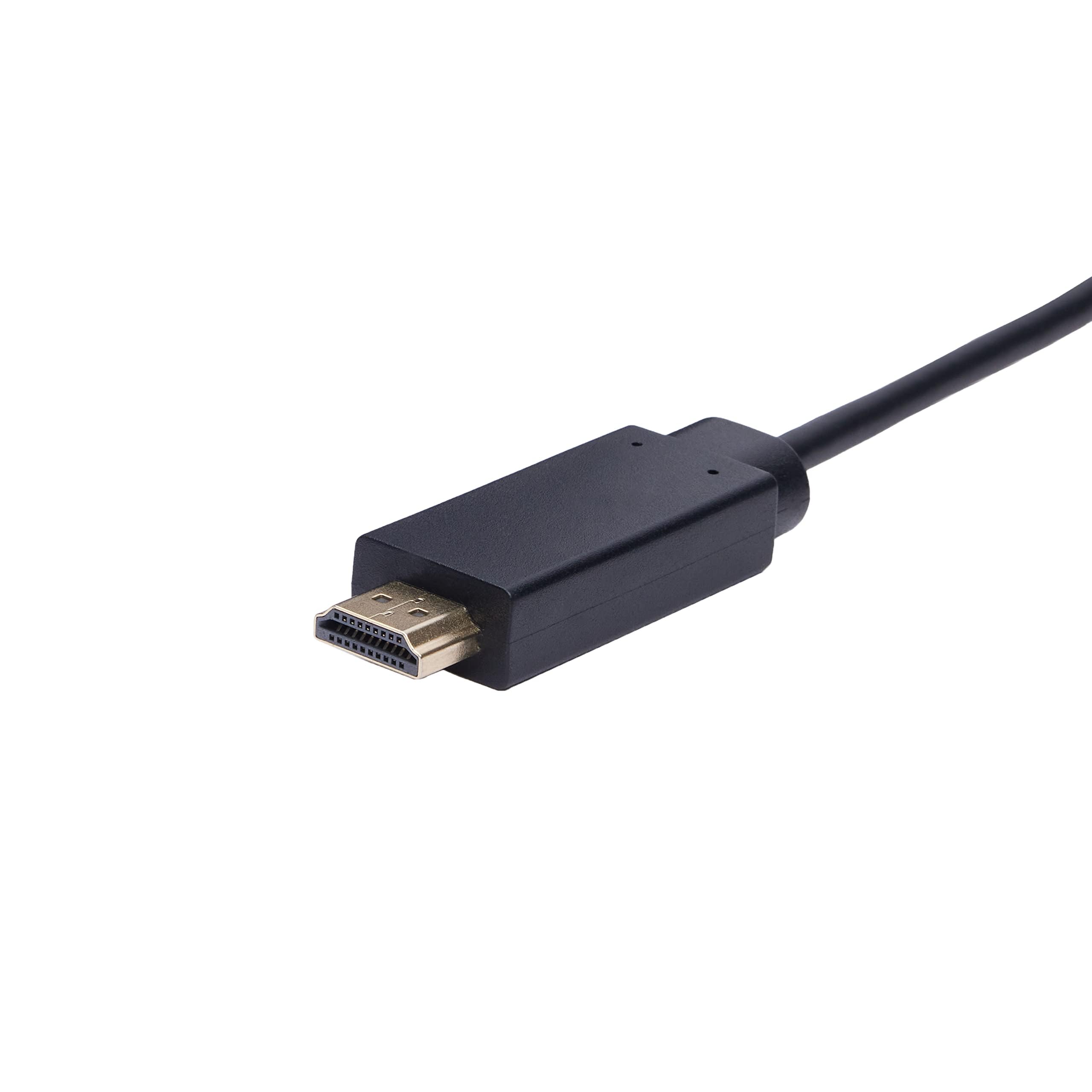 Amazon Basics Câble HDMI vers VGA 6 Feet Noir Plaqué Or