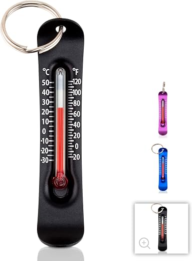 Sun Company Brrr-ometer - Snowsport Zipperpull Thermometer | Skiing & Snowboarding Thermometer for Jacket, Parka, or Pack