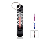 Sun Company Brrr-ometer - Snowsport Zipper Pull Thermometer for Jacket, Parka, or Backpack | Mini Outdoor Skiing & Snowboarding Keychain Thermometer