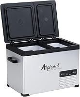 Vista 1 de Alpicool CHS45 Refrigerador de 12 voltios con control de temperatura dual, portátil, 33 cuartos (31 litros), para camión, cámper, barco, campamento