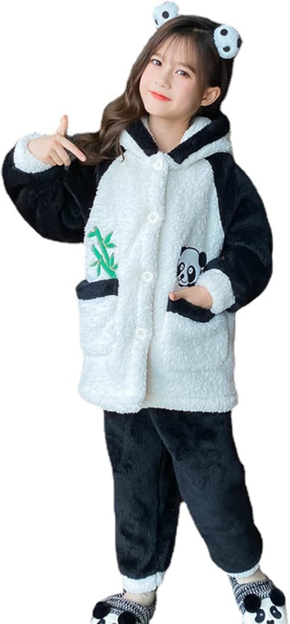 Amazon rdman キッズパジャマ 女の子 ルームウェア ガールズ 上下セット 子供 長袖 フランネル 保温防寒 裏起毛 厚手 あったか 前開き もこも 寝間着 部屋着 秋冬 かわいい パンダフード付き パンダ柄 ポケット 黒 白 130cm パジャマ 通販 Amazon rdman キッズパジャマ 女の子 ルームウェア ガールズ 上下セット 子供 長袖 フランネル 保温防寒 裏起毛 厚手 あったか 前開き もこも 寝間着 部屋着 秋冬 かわいい パンダフード付き パンダ柄 ポケット 黒 白 130cm パジャマ 通販