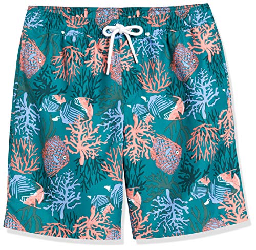 Amazon Essentials Men's 9" Quick-Dry Swim Trunk, Coral Orange, Large #TOP4