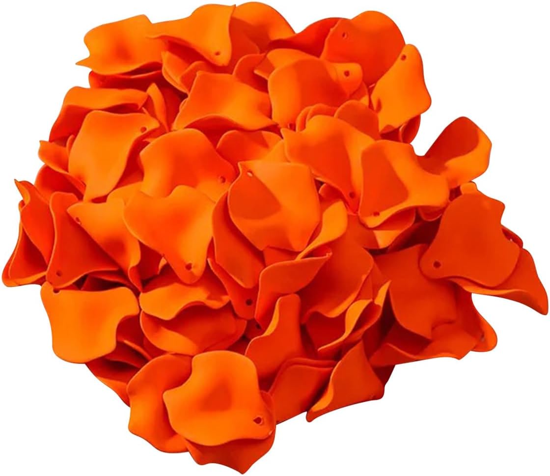 100PCS Flower Petal Beads, Acrylic Bead Charms for DIY Crafts Bracelet Necklace Earrings Jewelry Making, Colorful