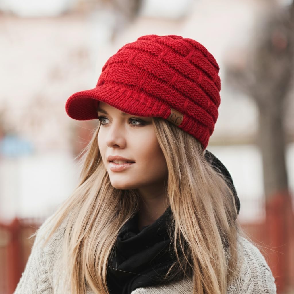 C.C Hatsandscarf Exclusives Women's Ribbed Knit Hat with Brim (YJ-131)(YJ-2023) - Image 2