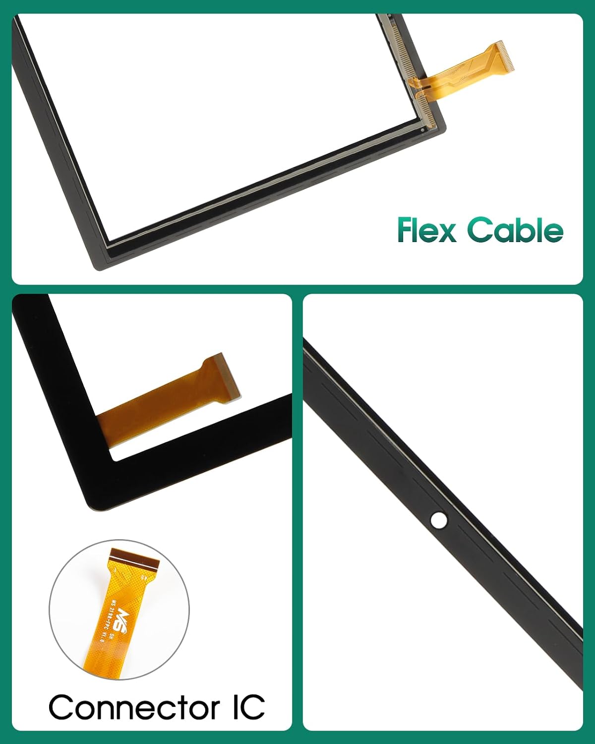 for Sky Devices Pad 10 Max Screen Replacement 10.1" for Sky Devices Pad 10 Max Digitizer Repair for Sky Devices Pad 10 Max Tablet Screen Replacement Black 168 * 240mm MS 2198-FPC V1.0
