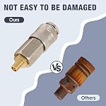 Buachois Tire Inflator Adapter Fitting, 2 Pack Portable Air Compressor Adapters Heavy Duty Steel Male Thread to US Valve 3 in 1 Quick Connector Coupler for Tire Inflator