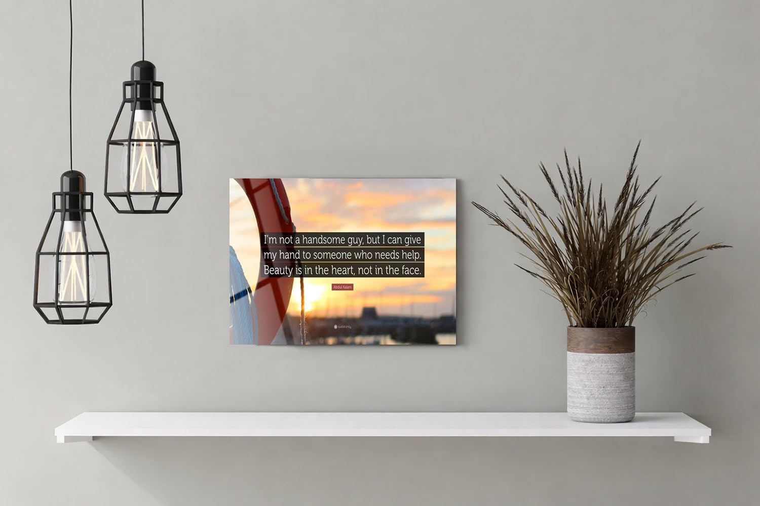 Wall Art | Acrylic Glossy Printed Frame|Home Decor for Living Room, Bedroom, Office, Study, Shelf (11x9inch) - Beauty Is In Heart