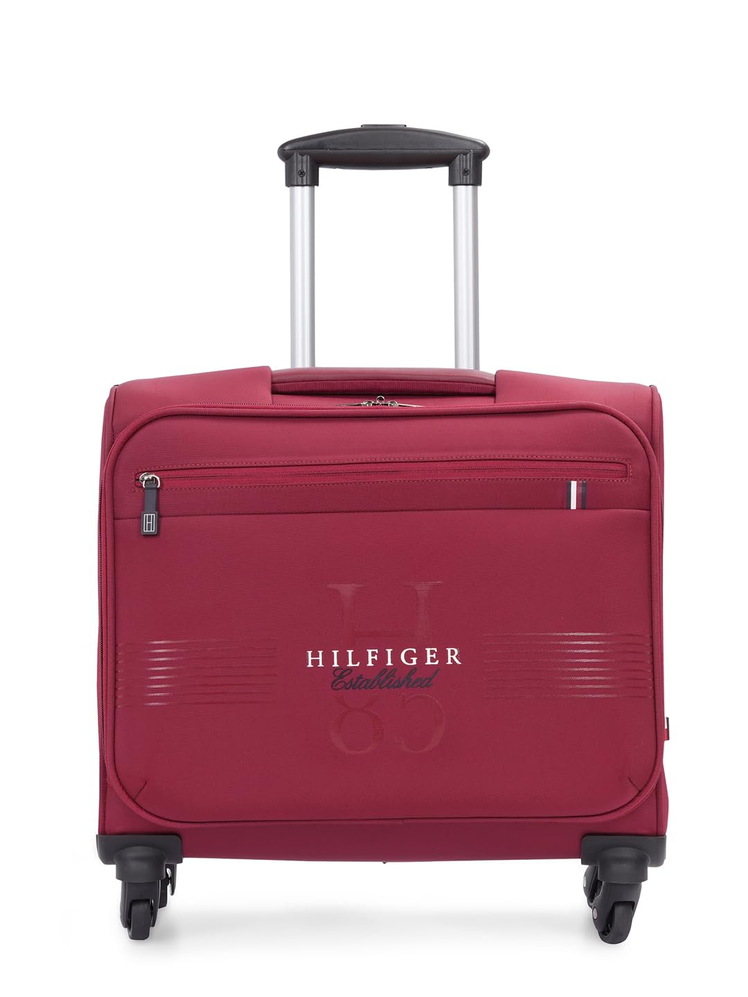 tommy hilfiger 15-Inch Laptop Overnighter Trolley Bag for Men & Women – Formington Pro, Burgundy | Polyester, Size - 44CM | Travel Bag with Retractable Handle & Zipper Closure-picture-31
