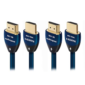 كابل HDMI فائق السرعة AudioQuest Sky 48 Gbps 8K 10K - زوج بطول 3.0 متر