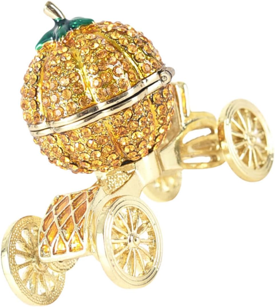 GALPADA Pumpkin Car Style Jewelry Storage Box Alloy European Decorative