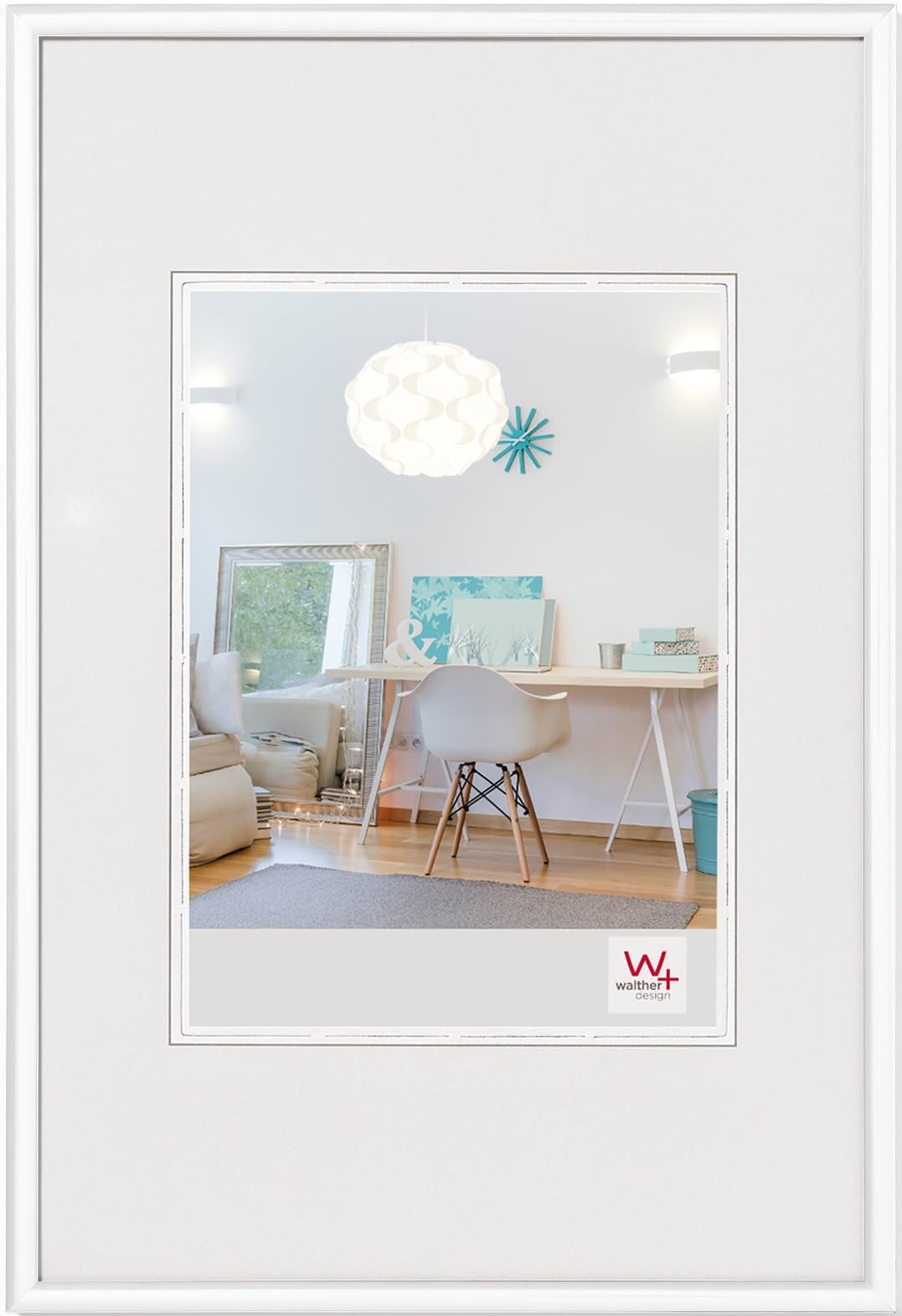 walther design Bilderrahmen weiss 30 x 40 cm 3er Pack, New Lifestyle Kunststoffrahmen KV040W3 – Ansicht 2