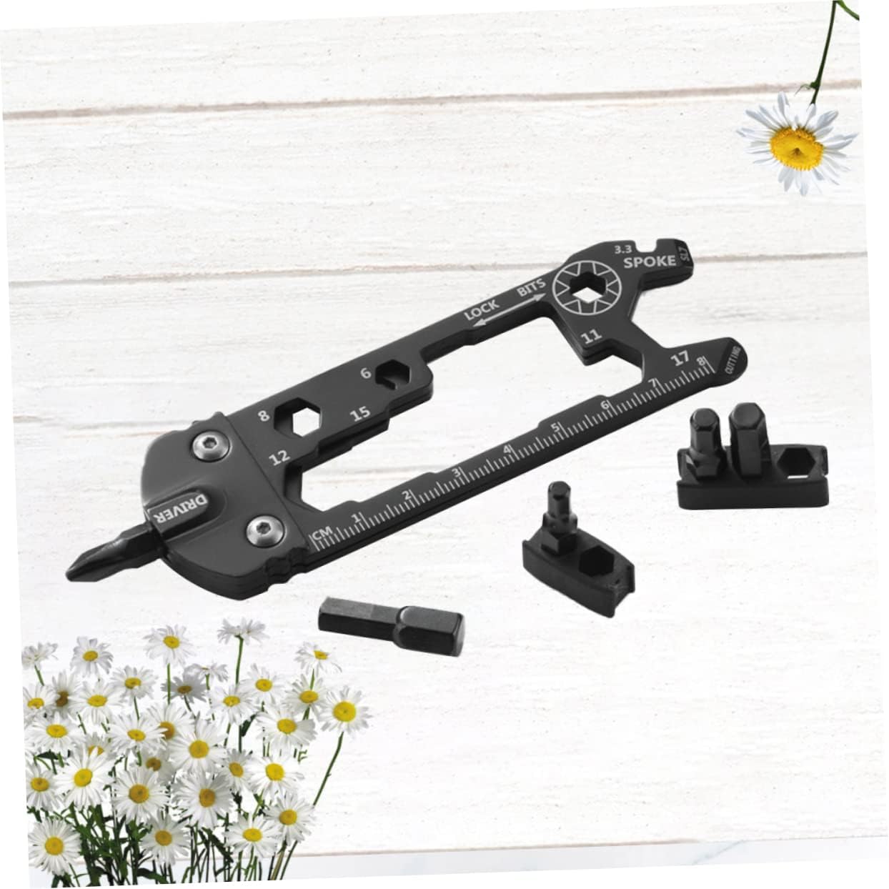 Totority Maintenance Tool for Outdoor Biking Multifunctional Bike Repair Kit Tire Repair Black for Cycling