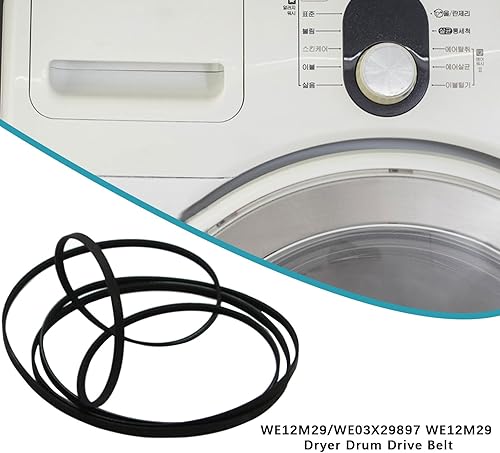 Miniatura 2 de WE12M29 Correa de transmisión de tambor para secadora WE03X29897 compatible con secadores GEHotpoint, reemplaza WE12M33 WE12M0022 WE12M22 137292700