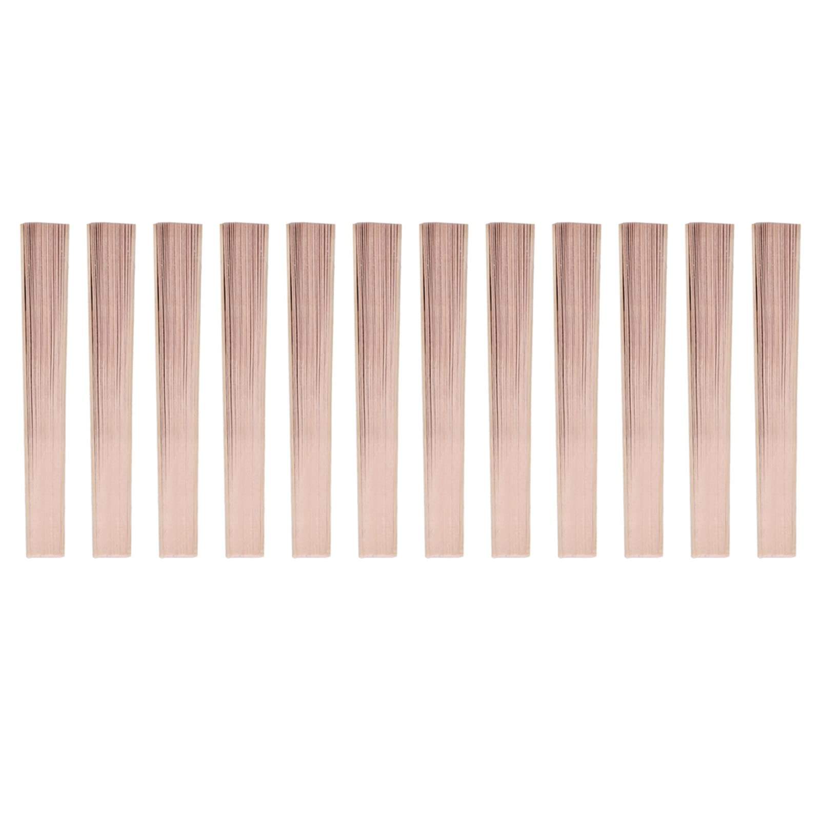 Éventails à main en bois de bambou pliant style chinois - Lot de 12 pièces