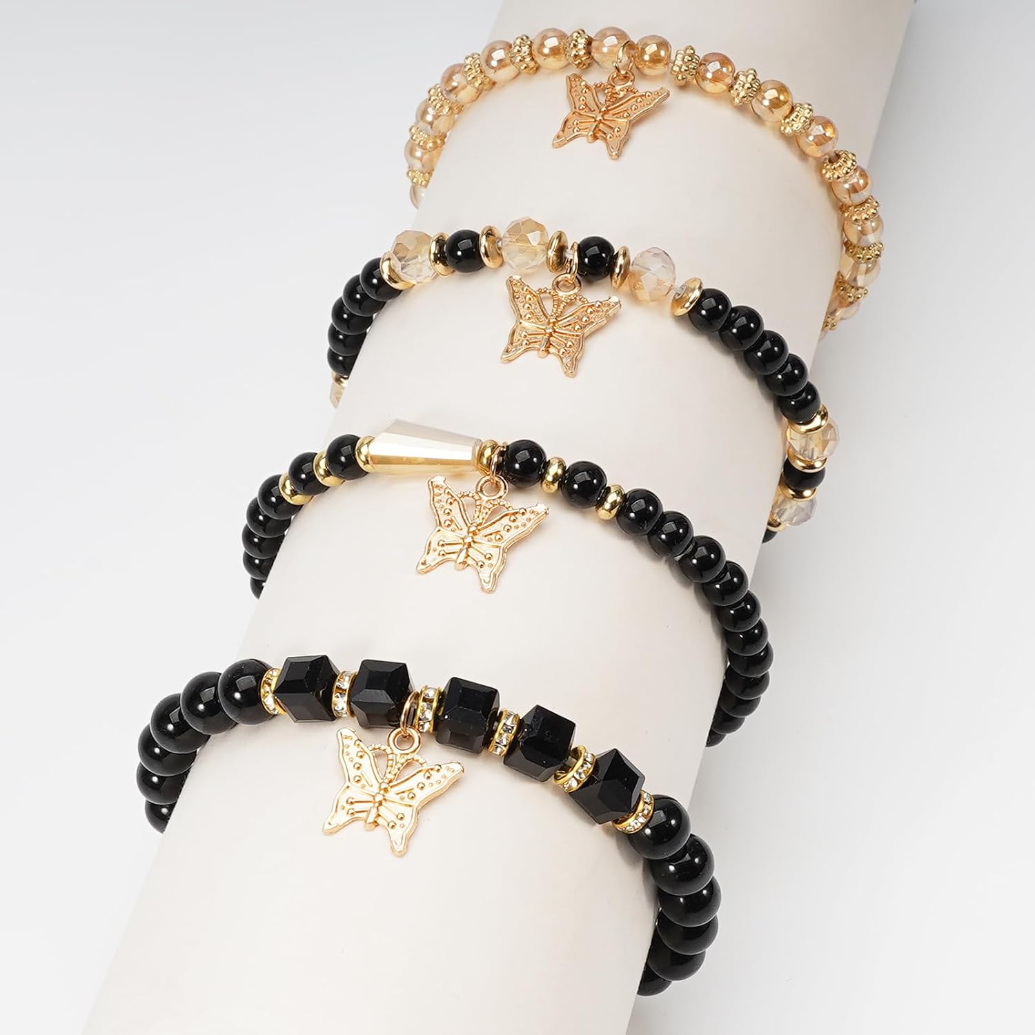 Boho Wooden Beads Bracelets Bohemian Bracelet Stack for Men Women Wood Beaded Bracelet Set image 3