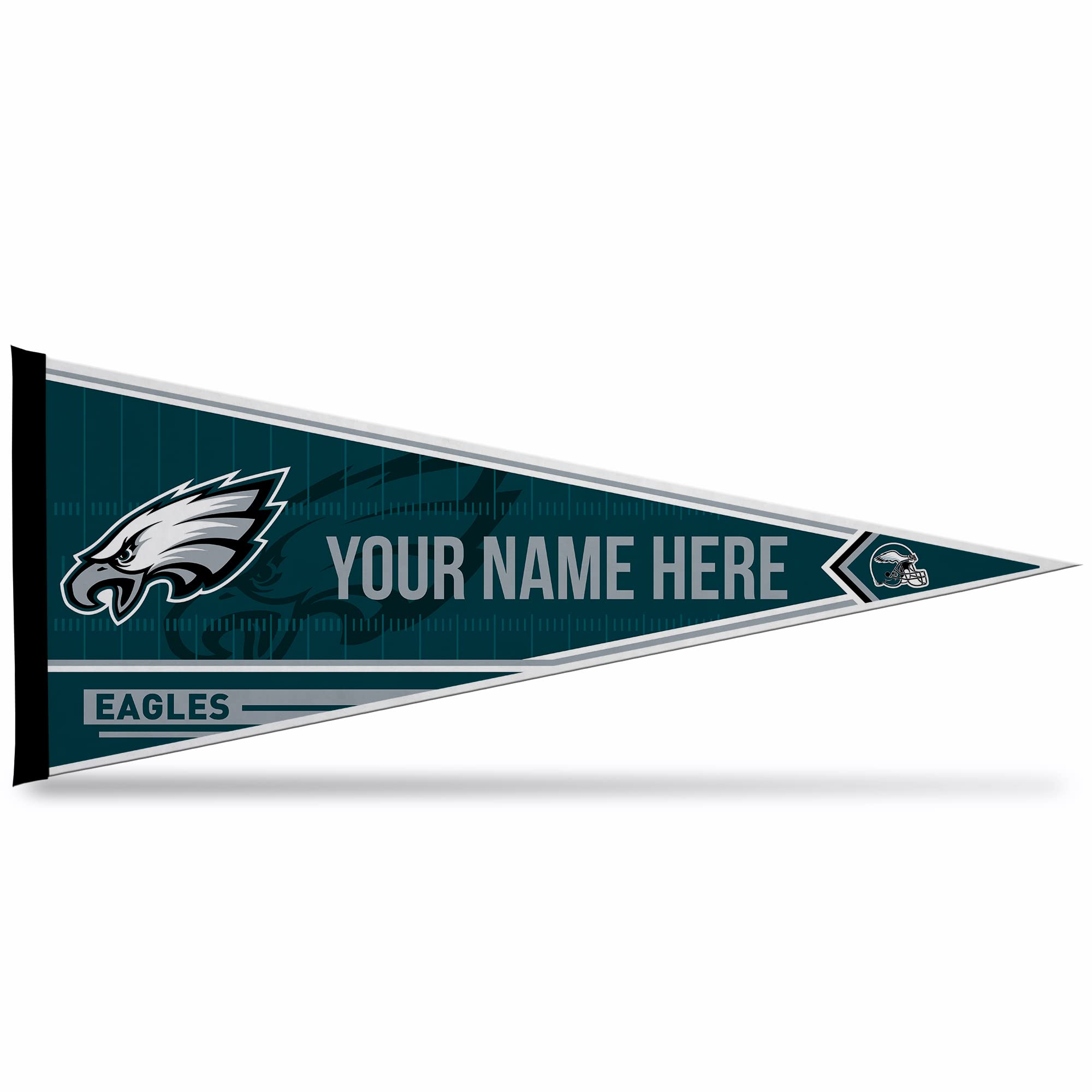 Rico Industries NFL Football Philadelphia Eagles Personalized - Custom 12" x 30" Soft Felt Pennant - EZ to Hang