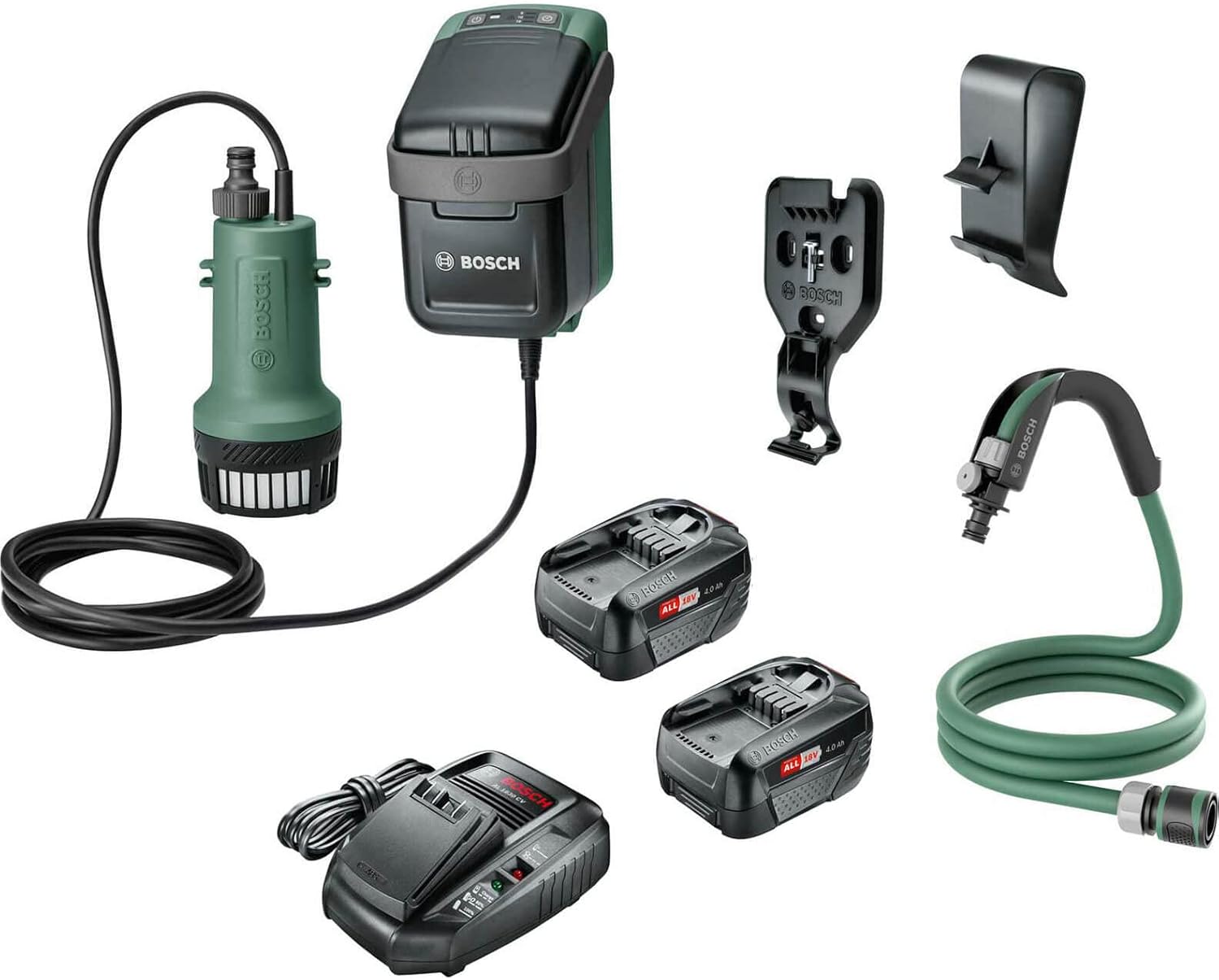 Bosch GARDENPUMP 18 P4A 18v Cordless Submersible Water Pump 2 x 4ah Li