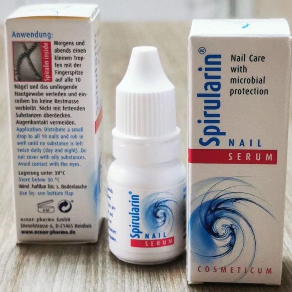 Spirularin Nail Serum for Discolored Fingernails and Toenails, Natural Remedy for Restoring Nail Health | Made in Germany 0.34 Fl Oz