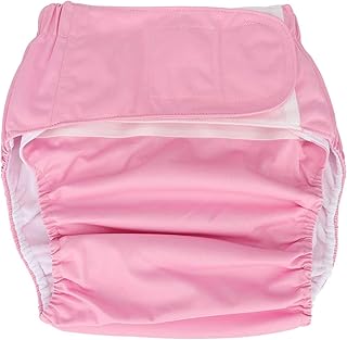 Adult Diaper Cover, Waterproof Washable Reusable Adult Elderly Cloth Diapers Adult Pocket Nappy Cover Diapers for Adults Pocket Nappies Adult Diaper Adult Pocket Nappy Cover(Pink)