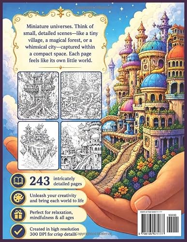 The Prolific Set of Imaginative Pocket World Scenes Coloring Book – vue 2