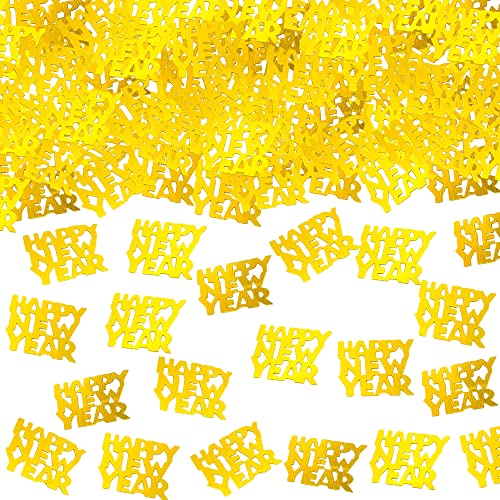 KatchOn Gold Happy New Year Confetti - 1.8 Ounce, Pack of 500 | New Years Eve Party Supplies 2025 | NYE Confetti