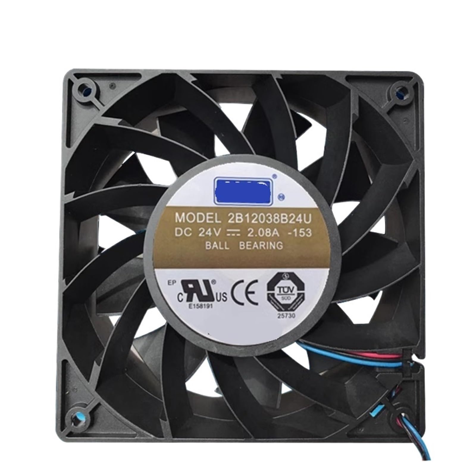 YMUGUEGH 2B12038B24U DC 24V 2.08A 120x120x38mm 4-Wire Cooling Fan