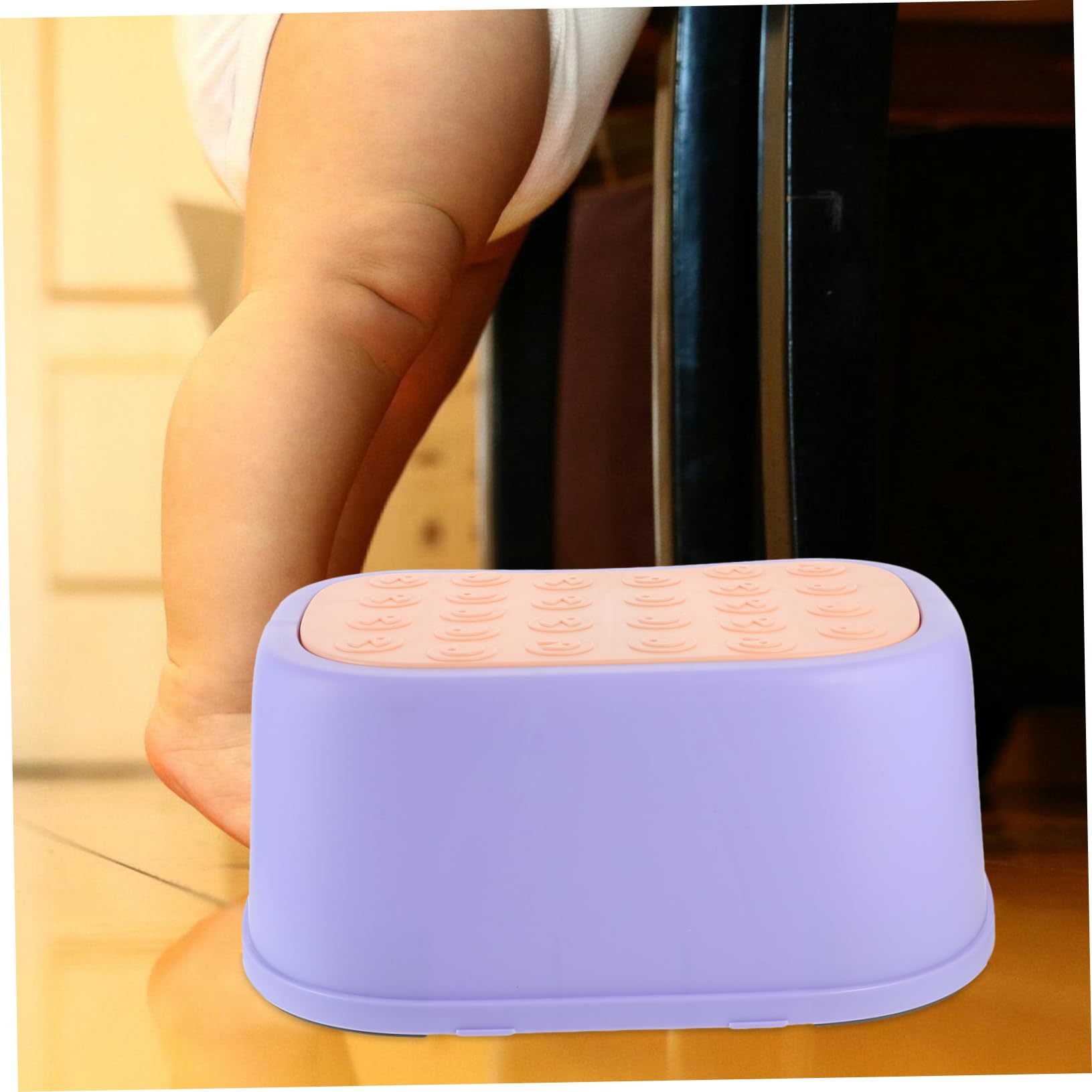 SOLUSTRE Slip Toilet Step Stool Heavy Duty Plastic Footstool for Safe Squatting Design for Bathroom Kitchen and Home Use