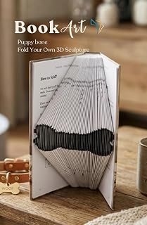 Puppy Bone BookArt — Fold Your Own 3D Bone Sculpture: Affordable Gift for Dog Lovers & Kids | Pre-Marked Pages | No Experience Needed | Screen-Free Activity | Perfect for Birthdays