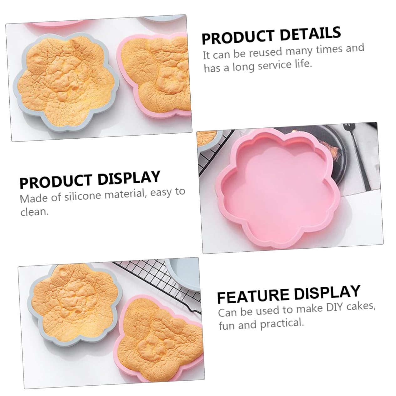 IMIKEYA 4piezas Molde De Para Pasteles Forma De Para Repostería y Decoración De Postres Cumpleaños y Celebraciones