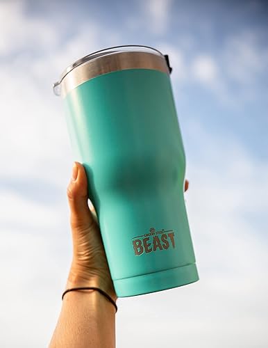Miniatura 8 de Beast Vaso Térmico de 20 oz de Acero Inoxidable con Aislamiento al Vacío para Café y Hielo de Doble Pared Termo de Viaje (Azul Aguamarina)