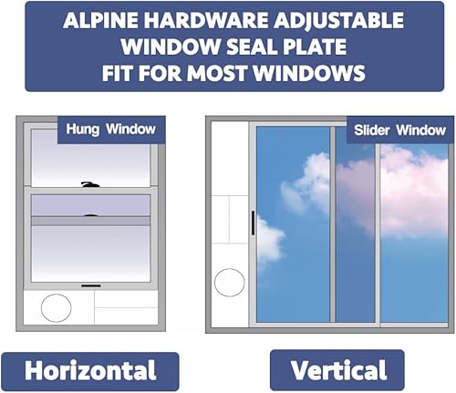 Miniatura 4 de Alpine Hardware Kit de ventana de aire acondicionado portátil con acoplador, sello de ventana ajustable para unidad de CA, kit de ventilación de CA