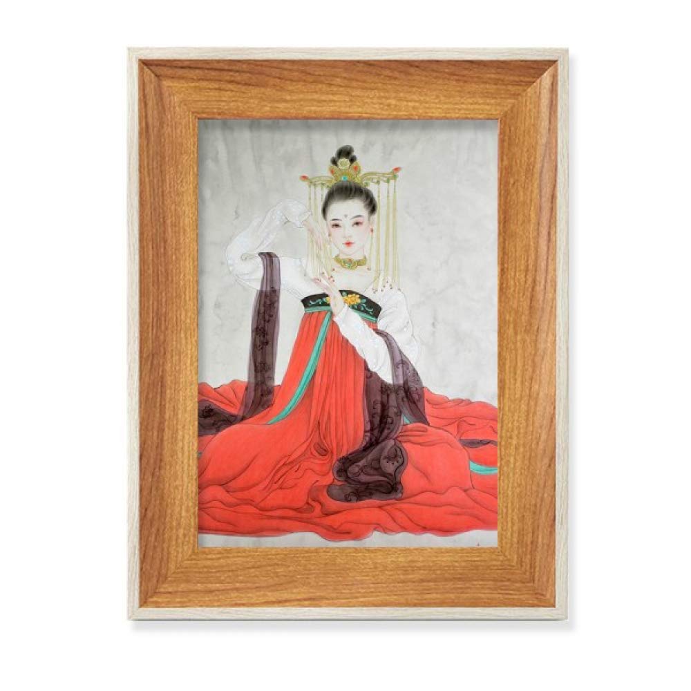 Cadre de Photo Bois Peinture Chinoise Cadeau Traditionnel