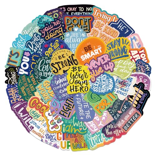 HTTDSLF 100 Piezas Pegatinas Motivacionales, Pegatinas Frases, Pegatina Inspiradoras, Stickers Aesthetic, Stickers Motivadoras Positivas, para Ordenador Portátil, Scrapbook, Diario
