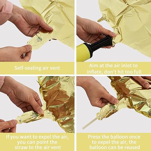 Miniatura 50 de TONIFUL Globos arcoíris de 40 pulgadas con números grandes del 0 al 9, globos digitales número 4 para helio, globos de aluminio Mylar con números