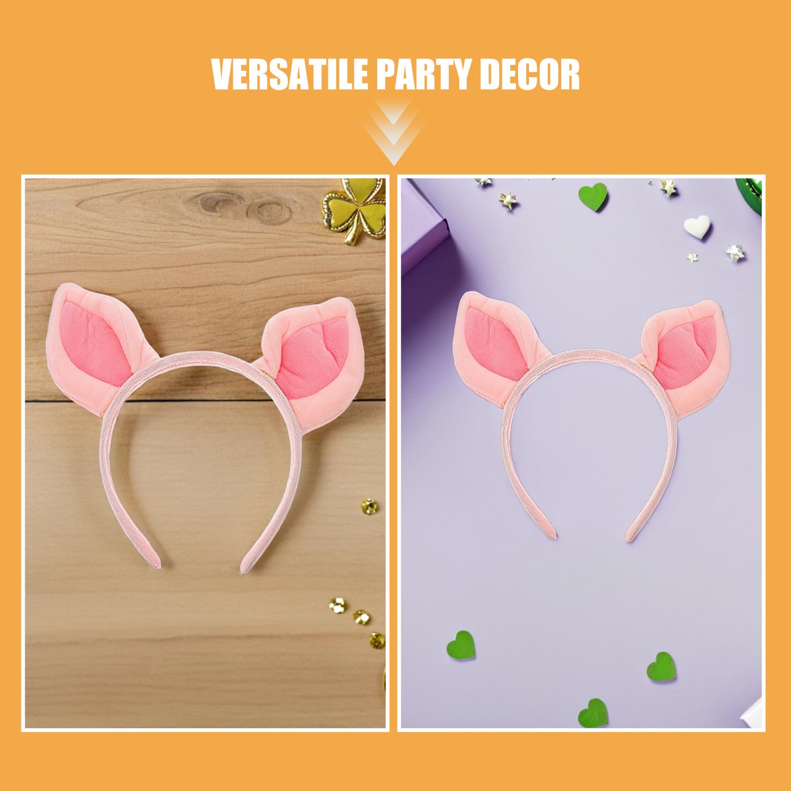 Sewroro 15 Piezas Diadema Orejas de Cerdo Rosa de Tela para Cosplay y Disfraces de Halloween Diseño Adorable y Ajuste Cómodo