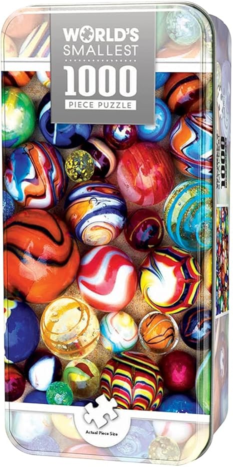 Amazon Com Masterpieces World S Smallest 1000 Puzzles Collection All My Marbles 1000 Piece Jigsaw Puzzle Everything Else