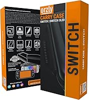 Vista 2 de Orzly Carrying case for Nintendo Switch OLED and Switch Console - Orange Protective Hard Portable Travel case Shell Pouch for Nintendo Switch