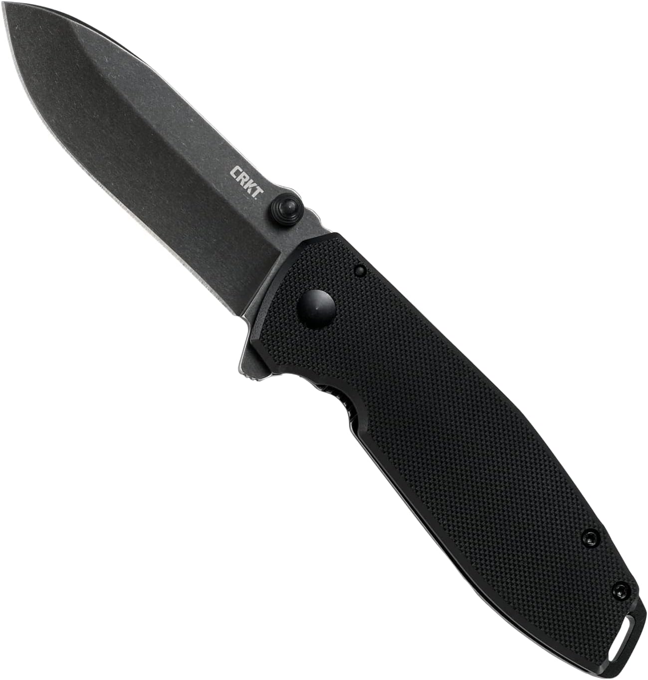 CRKT Squid XM Everyday Carry Assisted Folding Knife with Frame Lock: D2 Plain Edge Blade, G10 Handle, Pocket Clip, 2495K